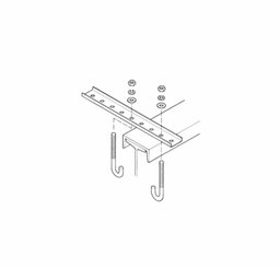[B-100-BR5A] STEEL BRACKET - 14 HOLES - 21''